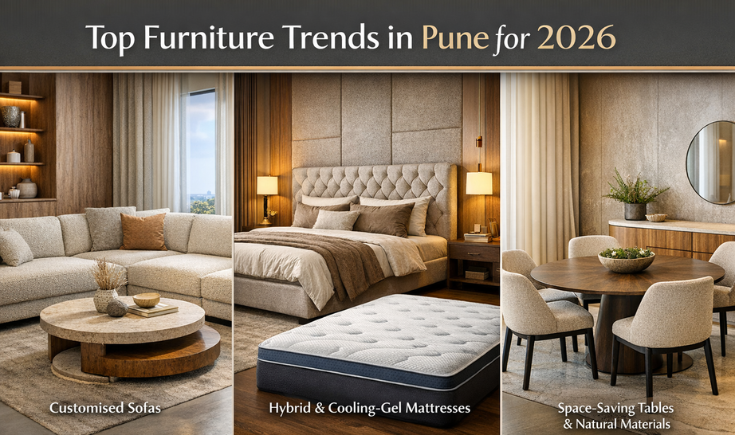 2026 Furniture Trends including Customised Sofas and Beds in Pune
