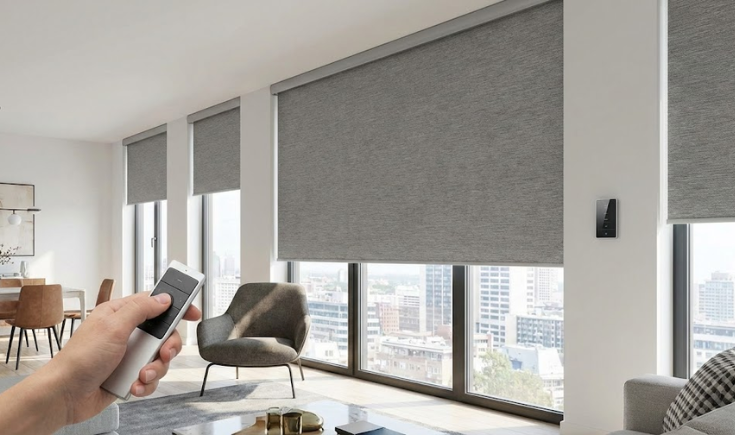 Remote Controlled Blinds in Pune High-Rise Apartment